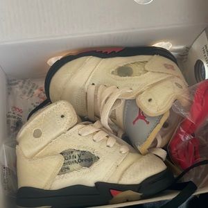 Virgil off white air Jordan 5 baby size 4c